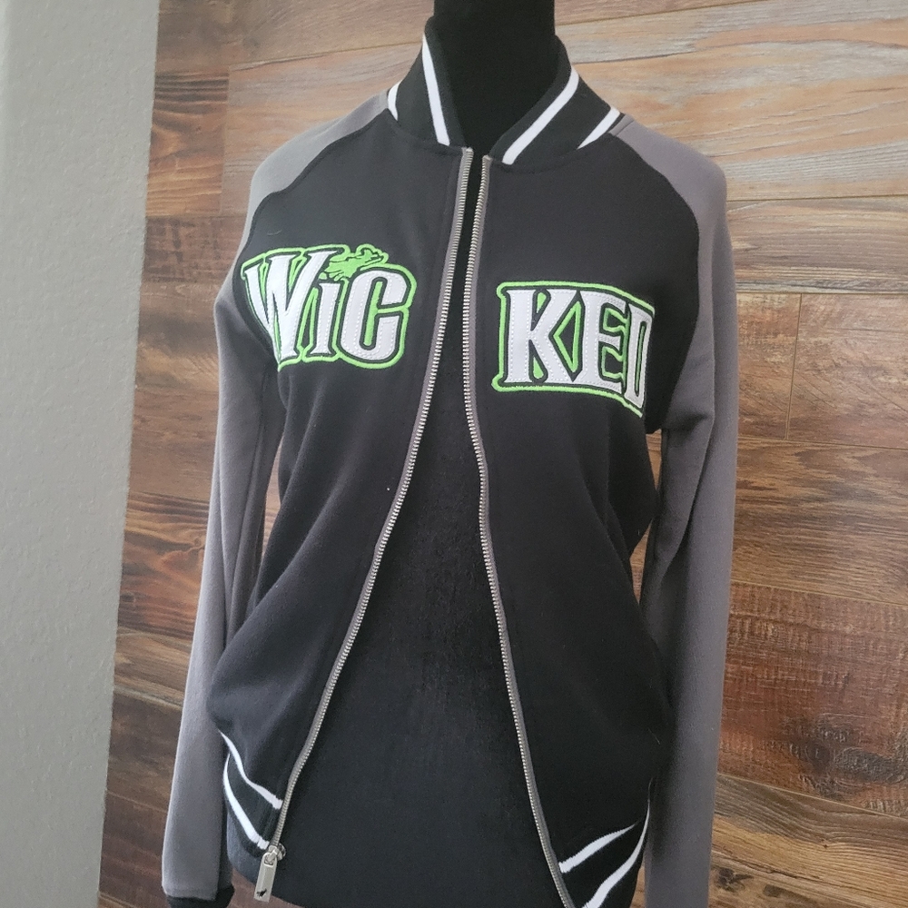 Wicked Broadway Musical Jacket Green For Good Varsity Style Extra Small